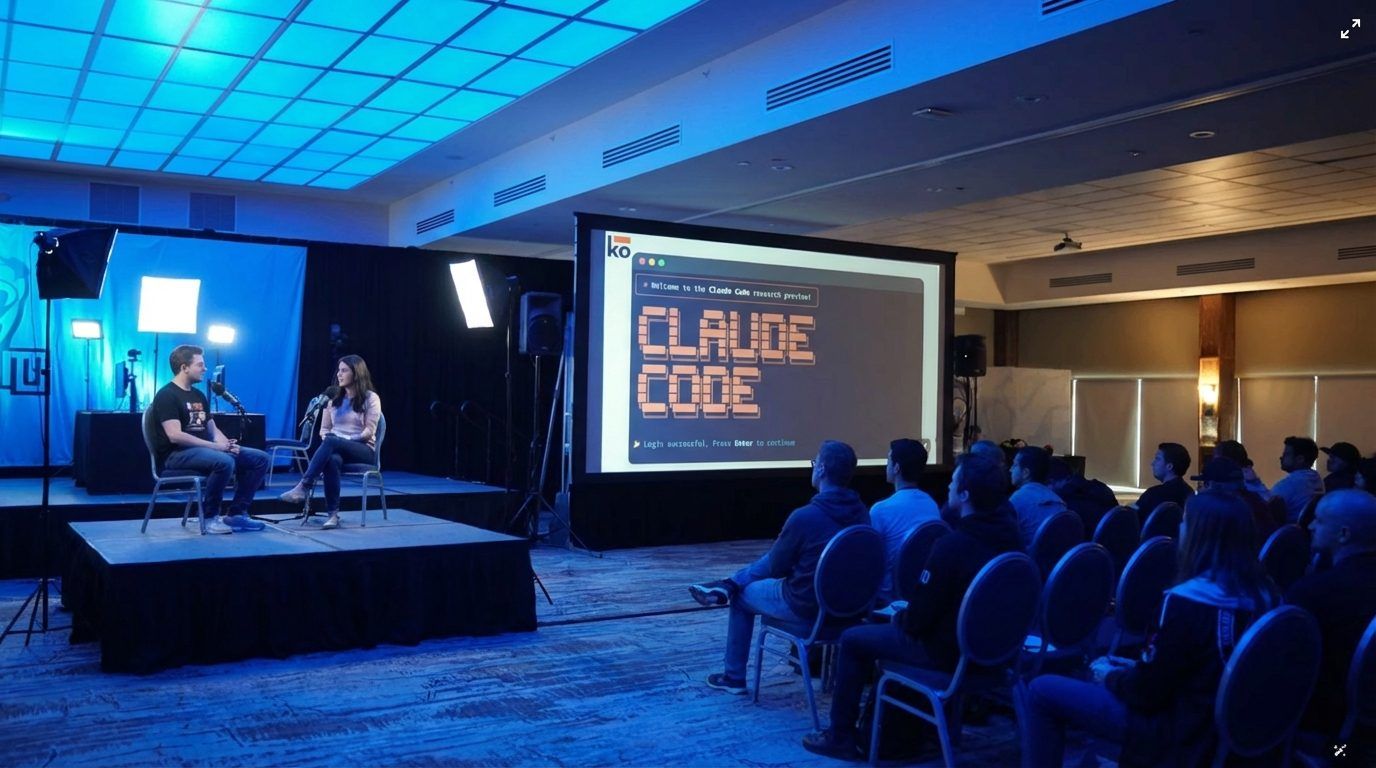 Jonathan Kuzmanko hosting a live Claude Code session for an audience
